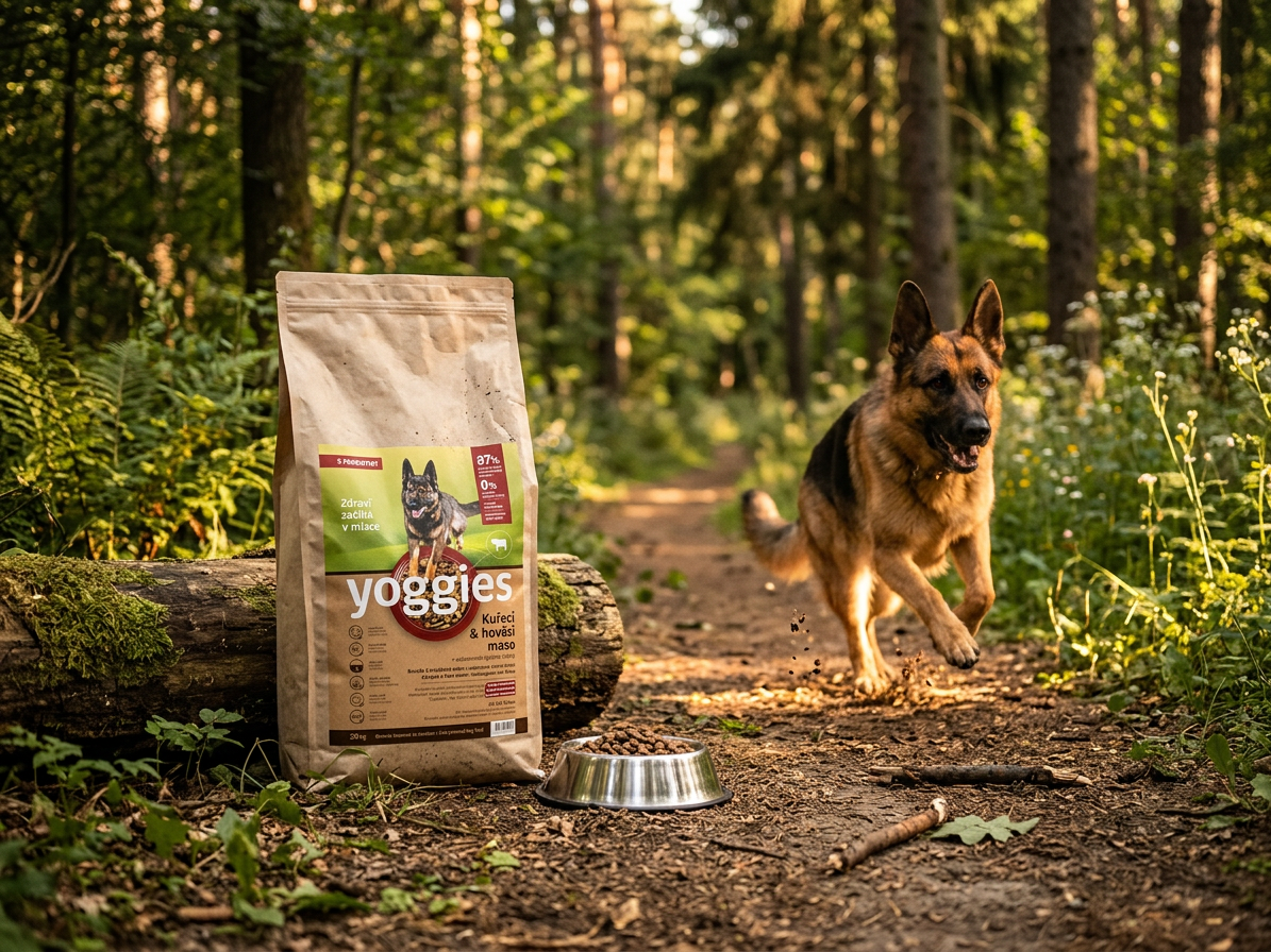 Yoggies granule pro psy kuřecí a hovězí maso, lisované za studena 20 kg