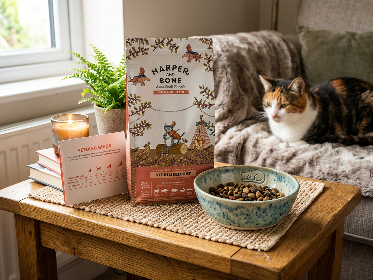Harper and Bone Cat Sterilised divoké hory – vzorek 70 g