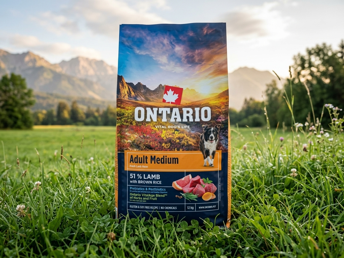 Ontario Adult Medium Lamb & Brown Rice pro dospělé psy 12 kg