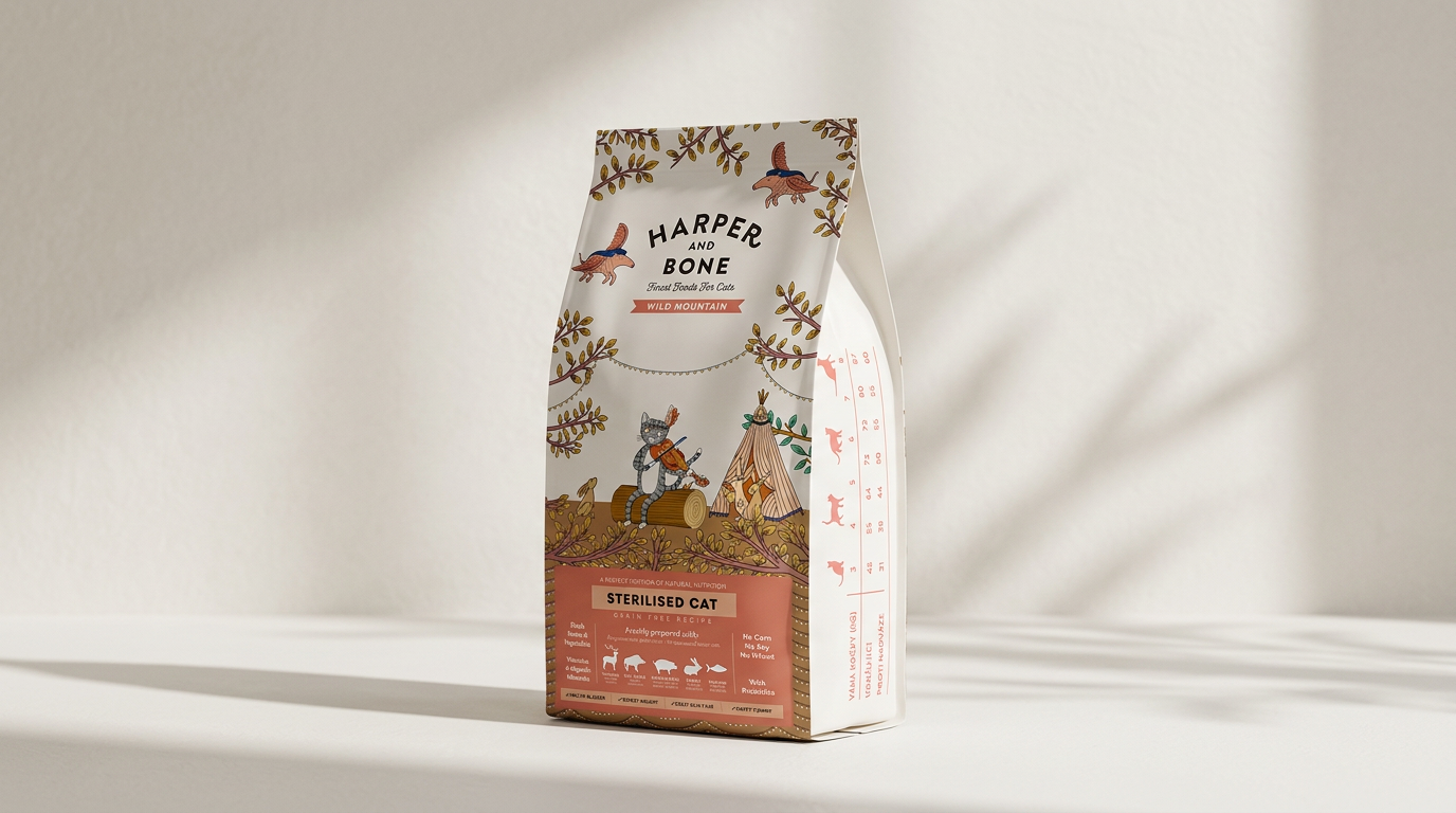 Harper and Bone Cat Sterilised divoké hory – vzorek 70 g