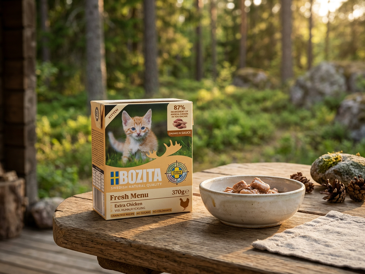 Bozita Cat Kitten kousky v omáčce s kuřecím, tetrapak 370 g