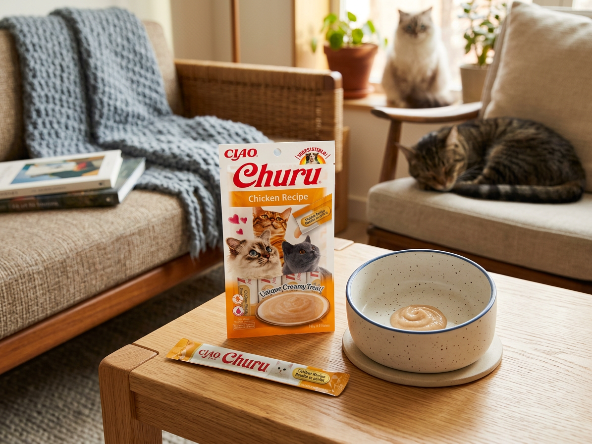 Churu cat masové pyré - kuře 56g