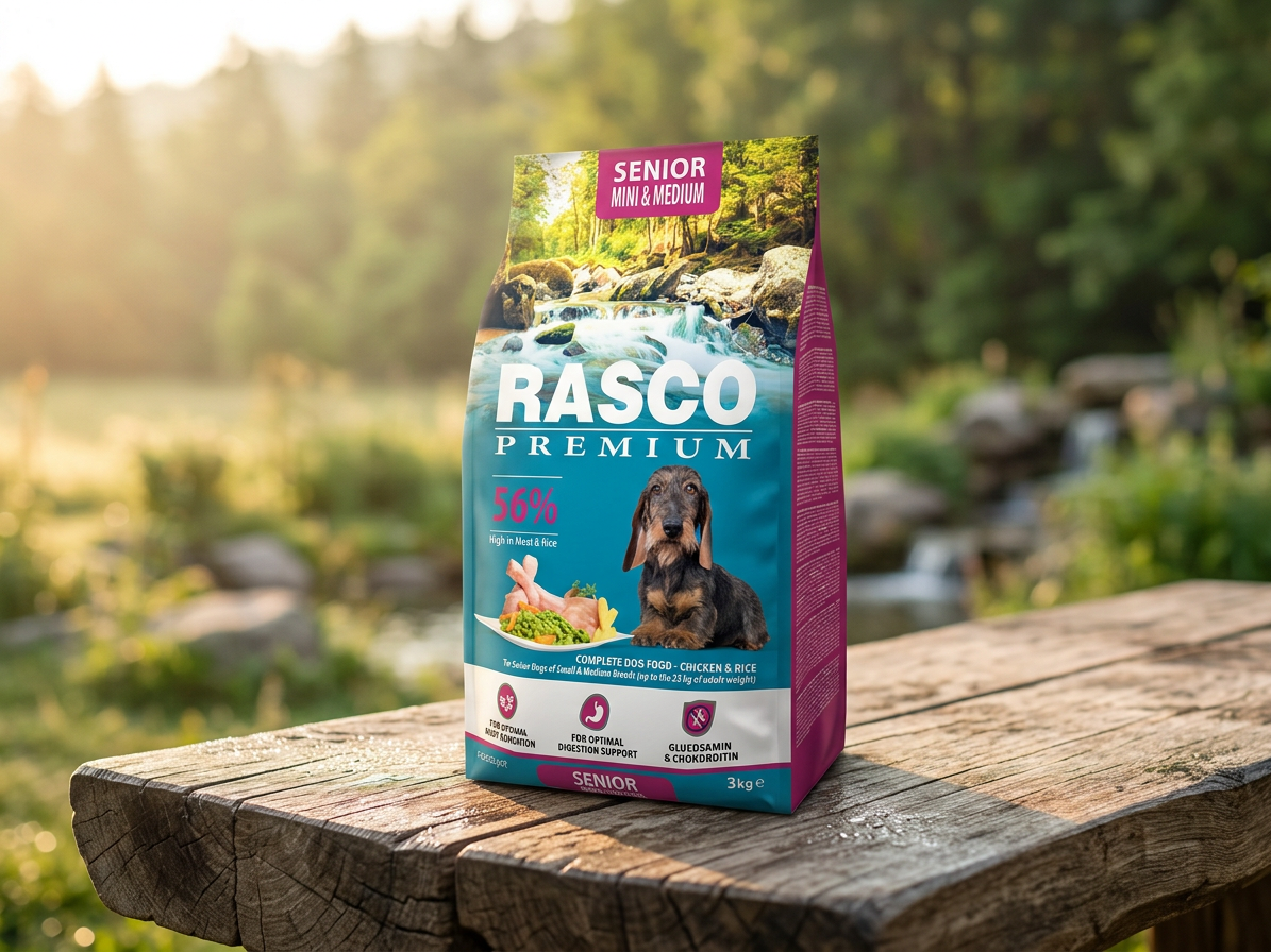 Rasco Premium Senior Mini & Medium Senior kuře s rýží 3 kg