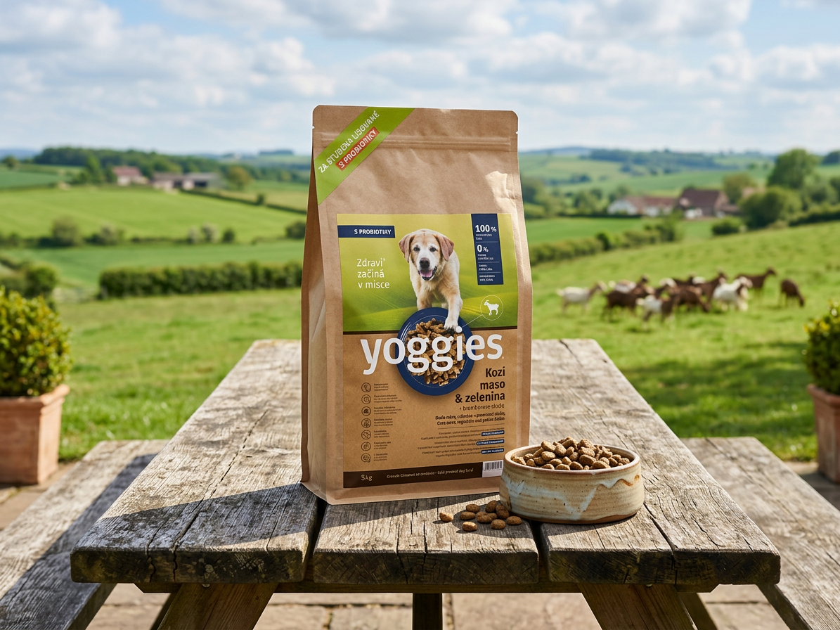 Yoggies hypoalergenní granule s kozím masem lisované za studena 5 kg