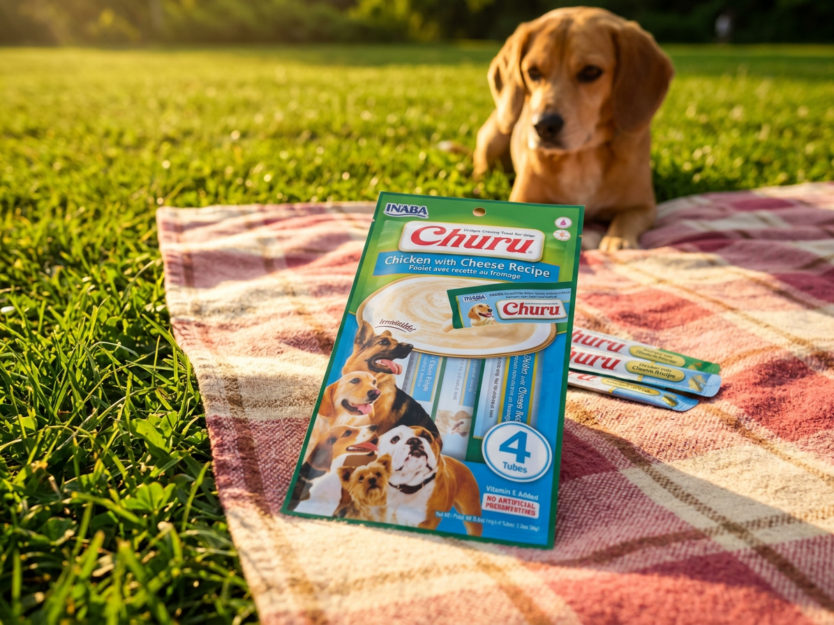 Inaba Churu dog snack kuře a sýr 4x14 g