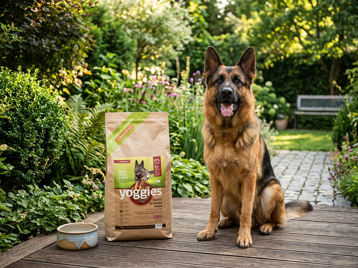 Yoggies kuřecí a hovězí granule pro psy lisované za studena 15 kg
