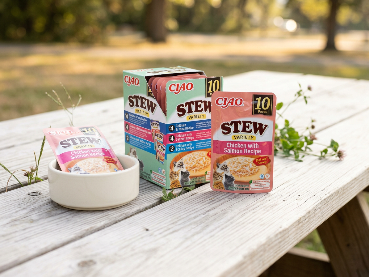 Churu Cat BOX Stew Chic.Tuna&Chic.Salm&Chic.Scal10x40g