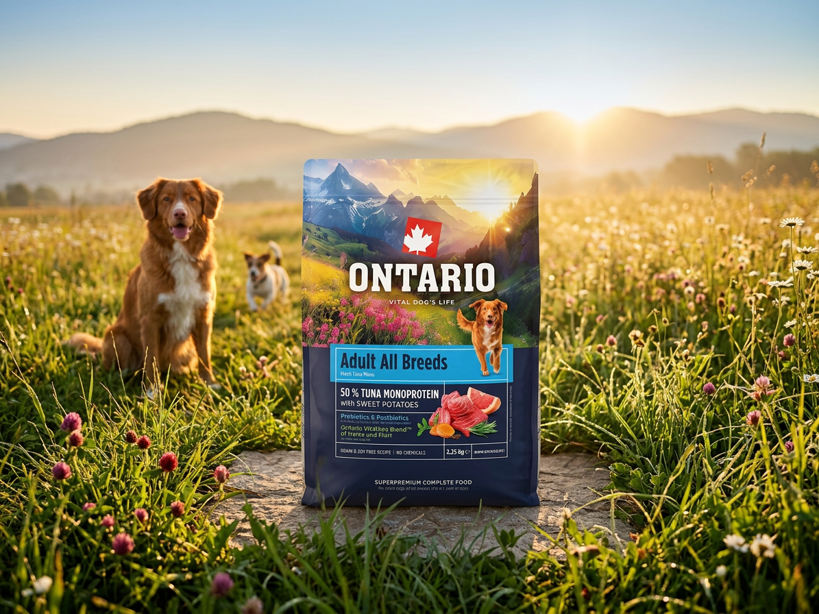 Ontario Adult All Breeds Monoprotein tuňák a batáty 2,25 kg