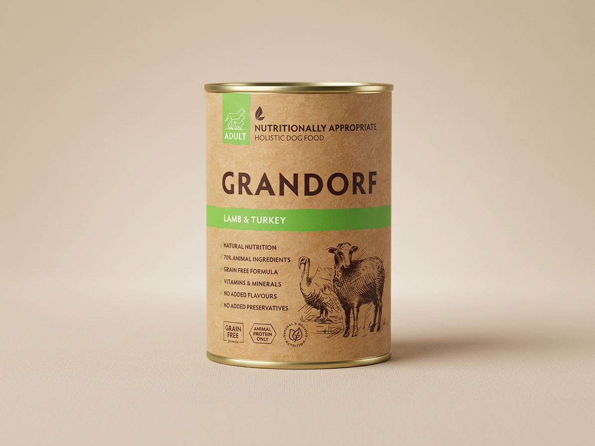 Grandorf konzerva pro psy Adult Jehně a krocan 400g