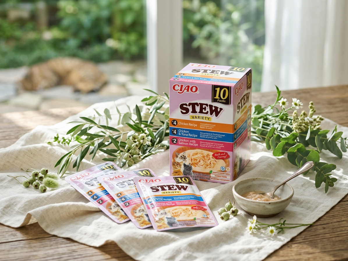 Churu Cat BOX Stew Chick.&Chick.Tuna&Chick.Salm.10x40g