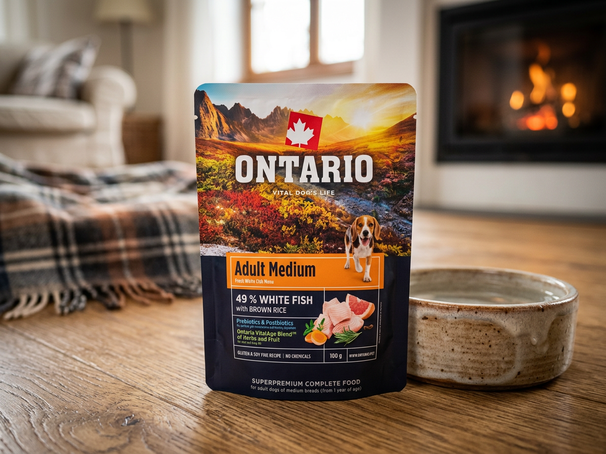 Ontario Adult Medium Fish & Brown Rice – vzorek 100 g