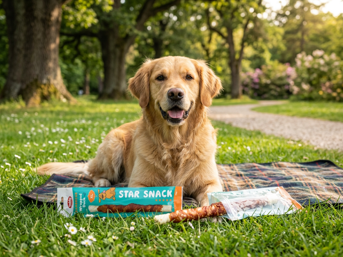 Pamlsek pro psy Nobby StarSnack Barbecue obalené kachní XL, cca 70 g