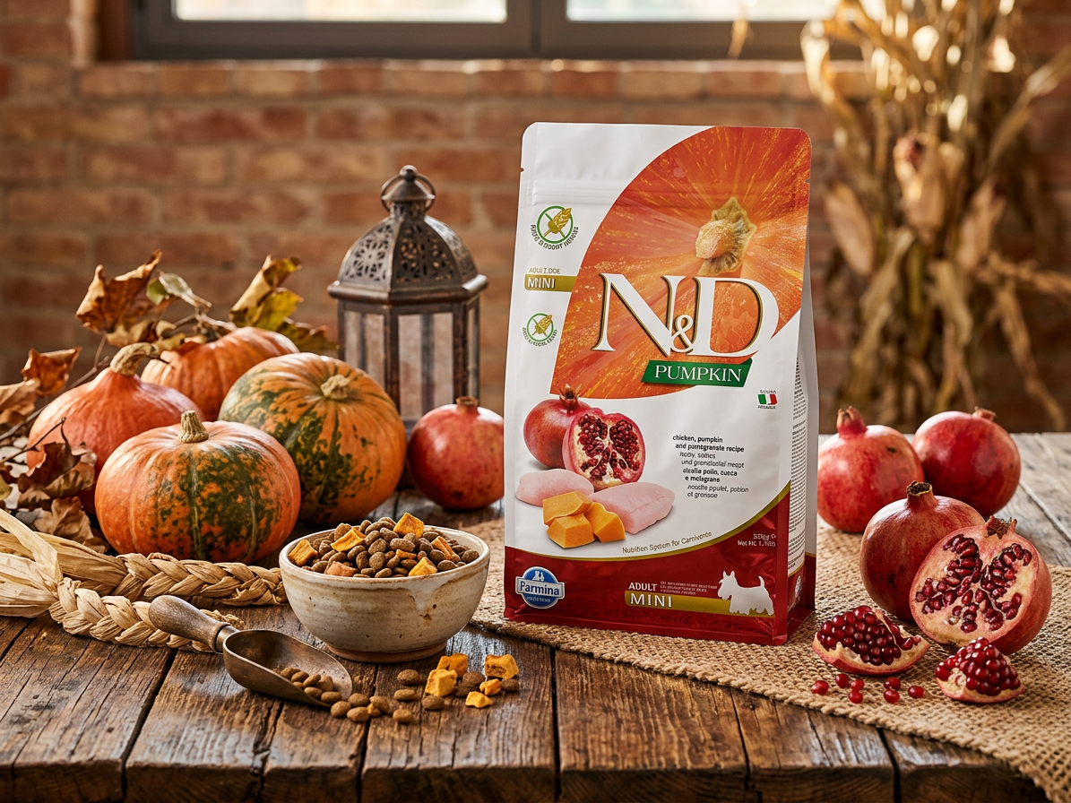 N&D Dog Adult Mini Grain Free kuře, dýně a granátové jablko 0,8 kg