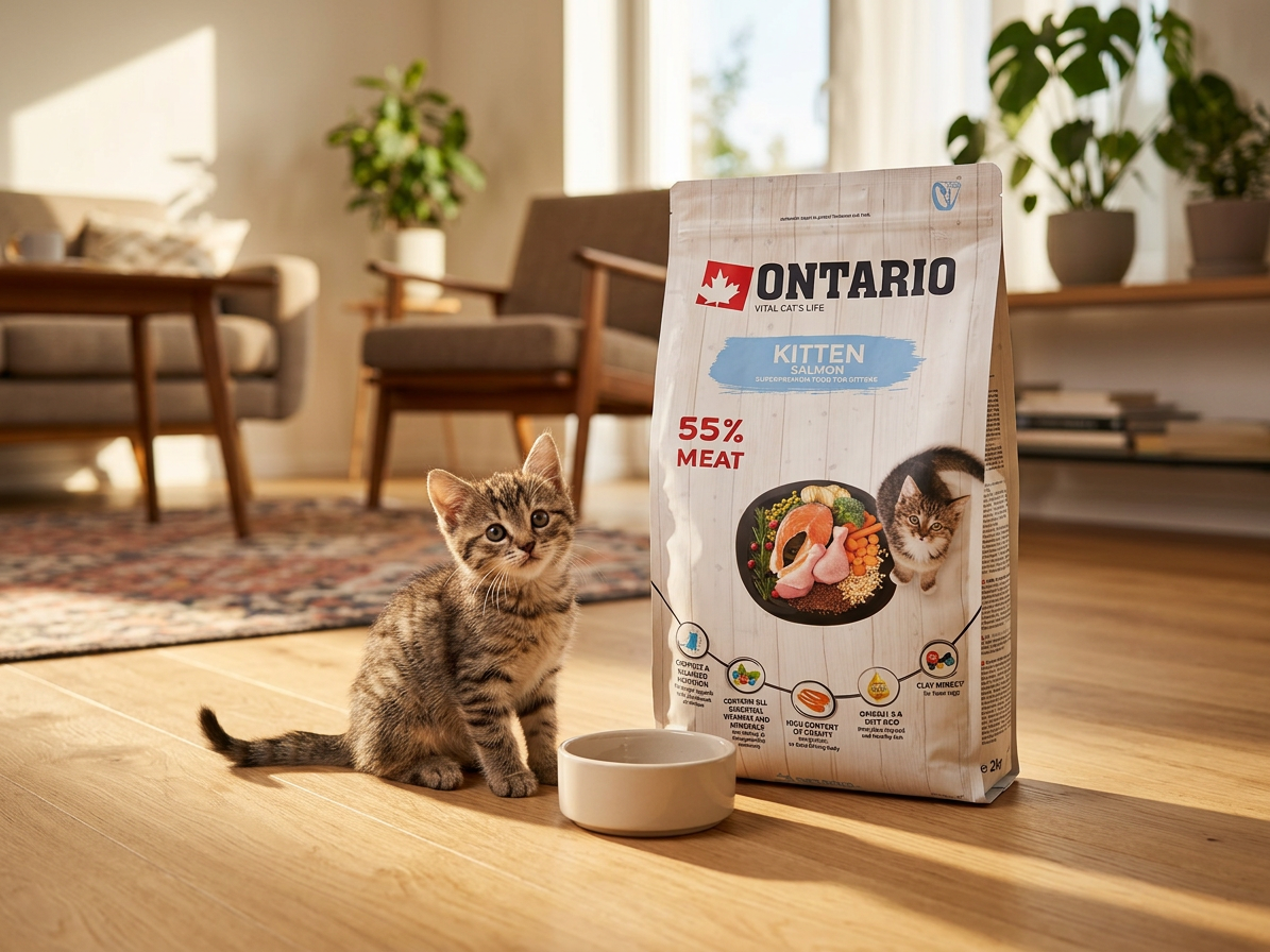 Ontario Kitten Salmon 2 kg – superprémiové krmivo pro koťata