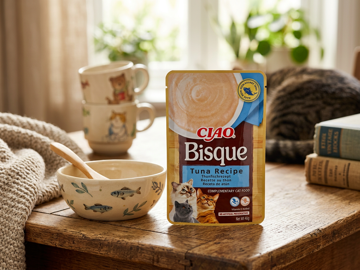 Churu Cat Bisque tuňák – krémové doplňkové krmivo 40 g