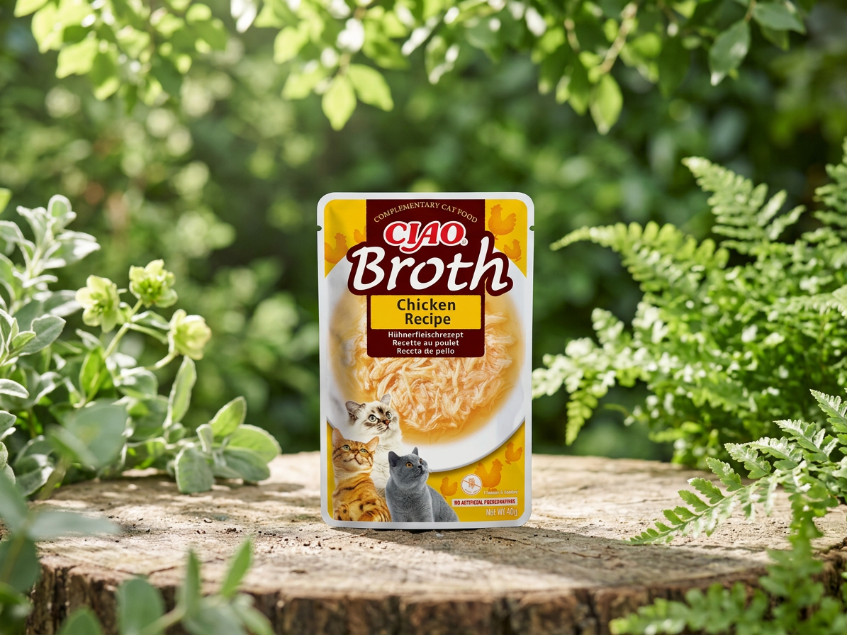 Churu Cat Broth kuře – doplňkové vlhké krmivo pro kočky 40 g