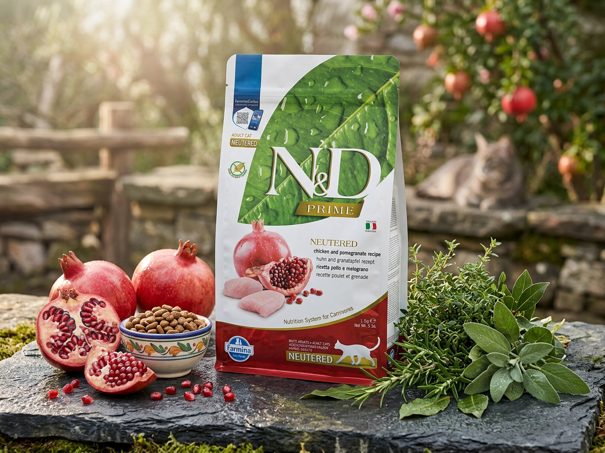 N&D Cat Prime Neutered Chicken & Pomegranate pro kastrované kočky 1,5 kg