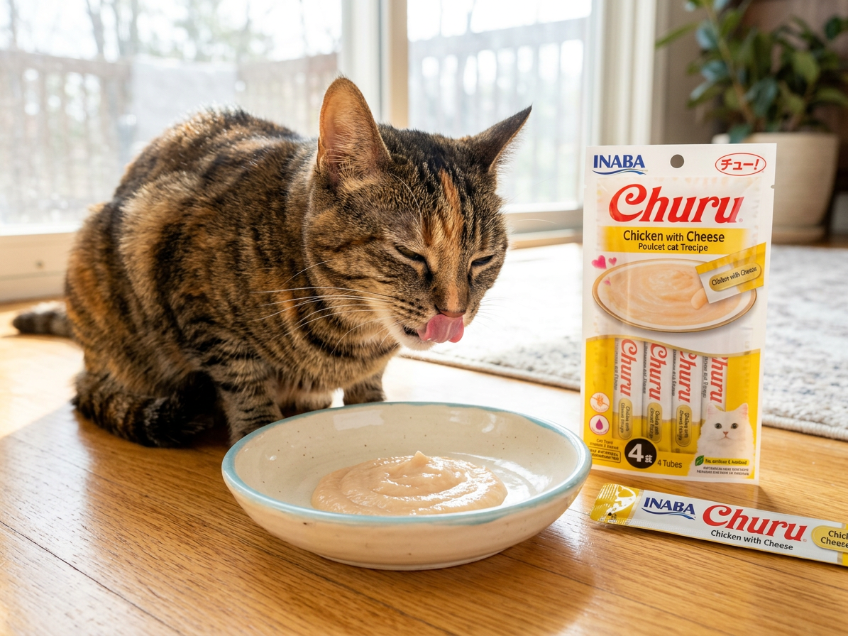 Churu cat masové pyré - kuře, sýr 56g