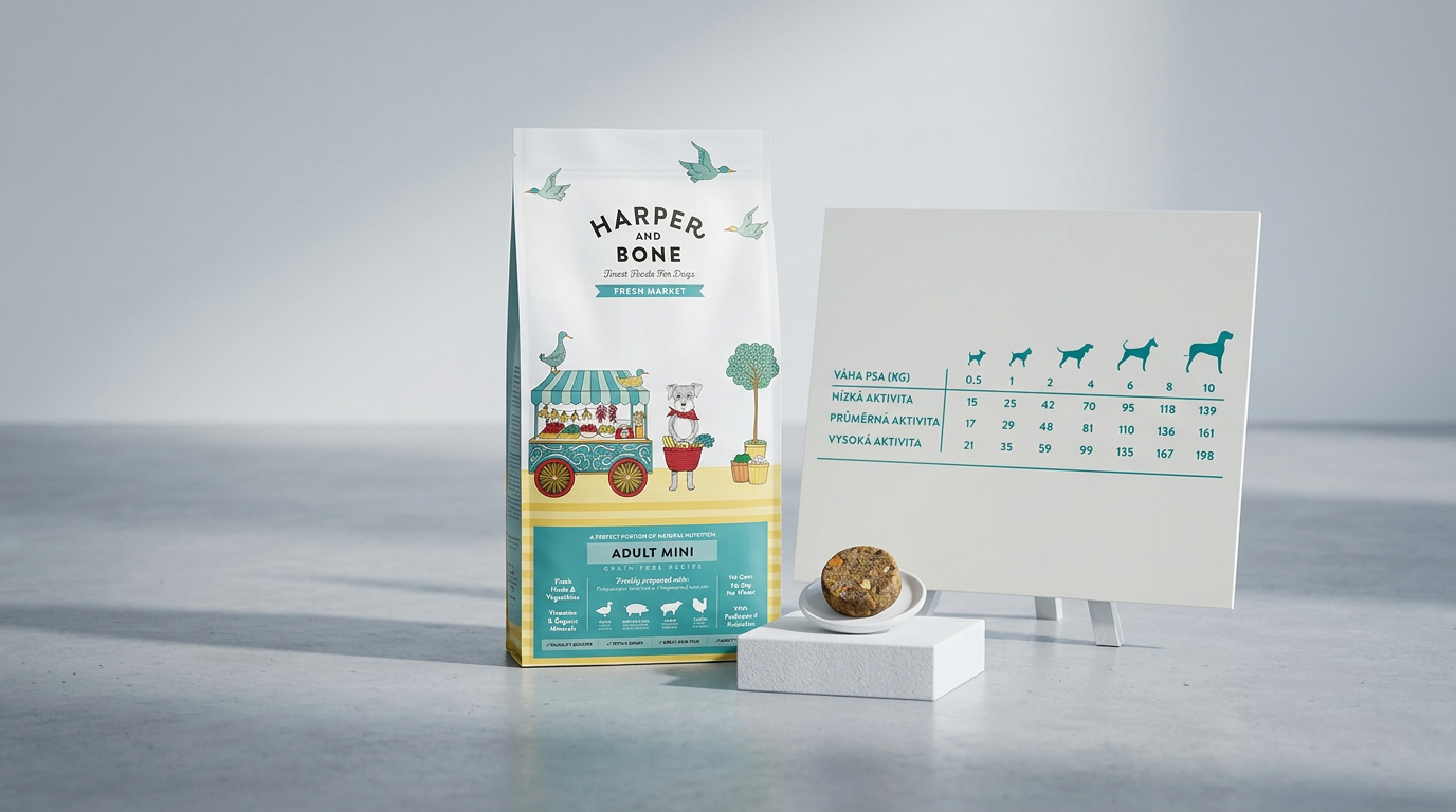 Harper and Bone Dog Adult Mini čerstvé z trhu – vzorek 100 g