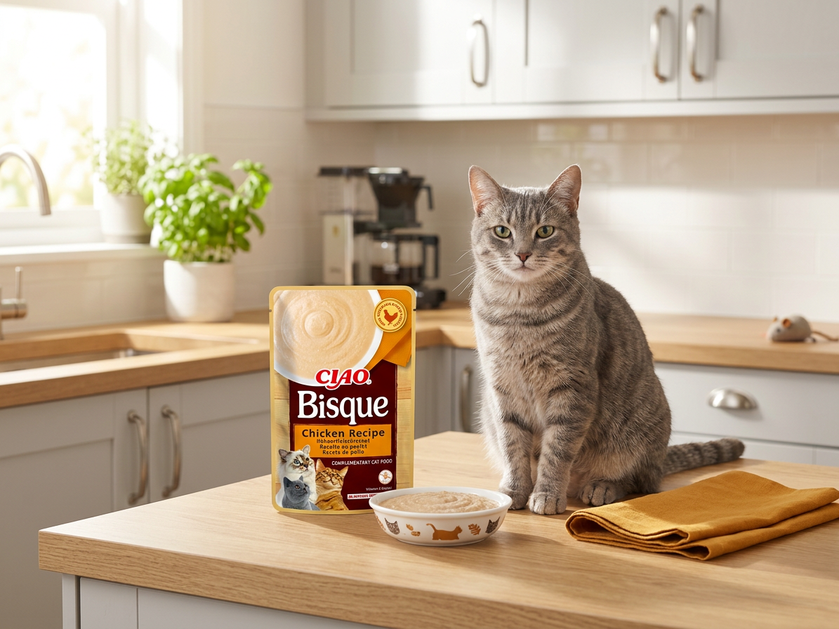 Churu Cat Bisque kuře – krémové doplňkové krmivo 40 g