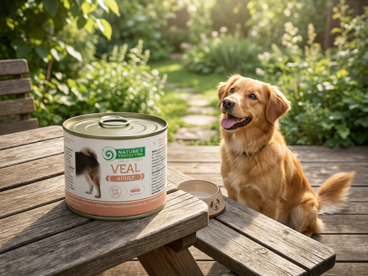 Konzerva pro psy Nature's Protection Dog Adult telecí, 200 g