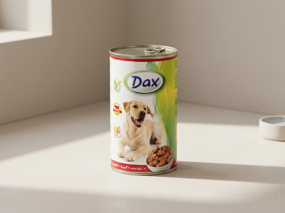 Dax Dog kousky hovězí, konzerva 1240 g