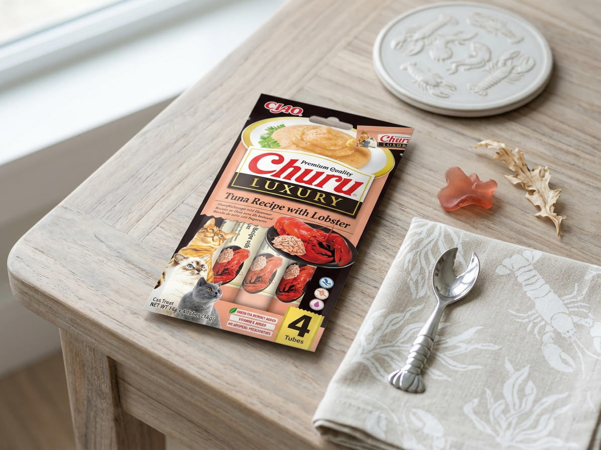 Inaba Churu Cat Luxury tuňák s humrem 4x 14g