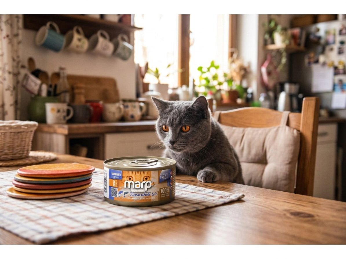 Marp Holistic Plus konzerva pro kočky – Tuňák se sardinkami a borůvkami v želé 24x70g