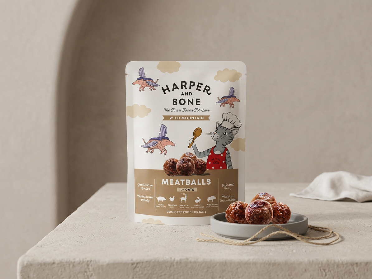Harper and Bone Cat divoké hory, kapsička 85 g