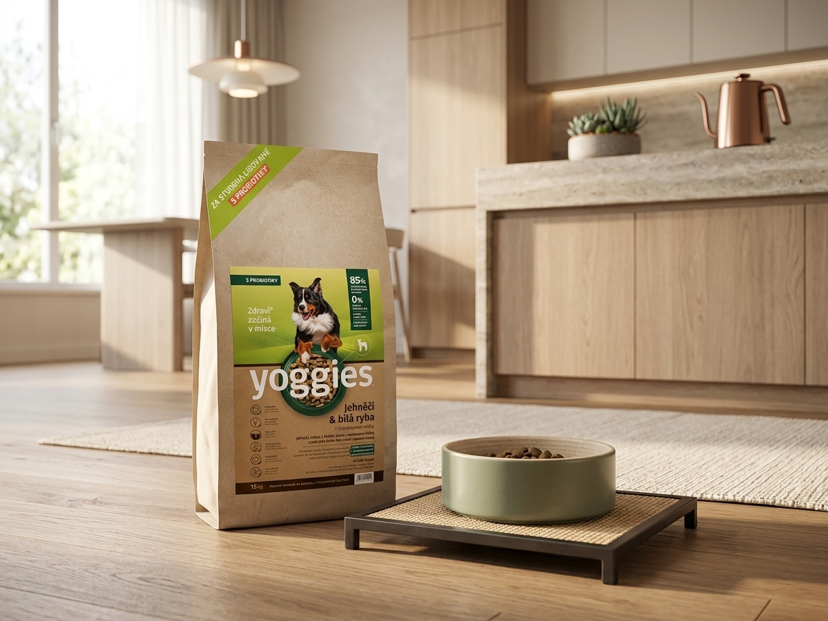 Yoggies Jehněčí a bílá ryba granule lisované za studena 15 kg