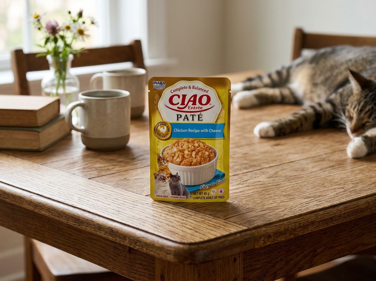 Kapsička pro kočky Churu Cat Entrée Paté Chicken Recipe with Cheese, 40 g