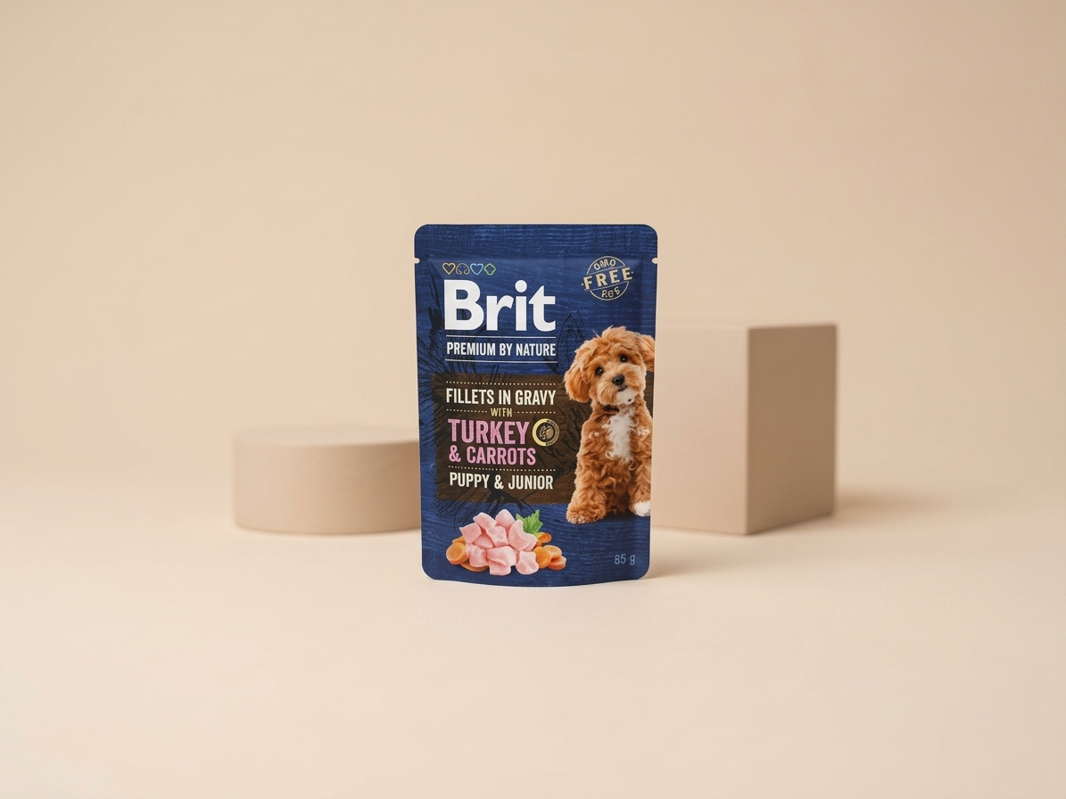 Brit Premium Dog Puppy Fillets Gravy Turkey&Carrots85g