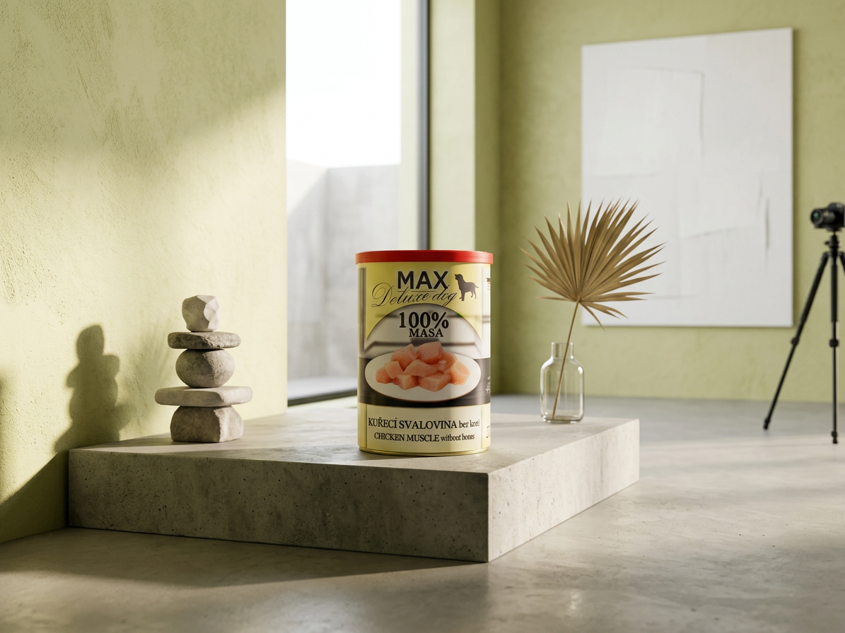 MAX Deluxe Dog kuřecí svalovina bez kosti, konzerva 400 g