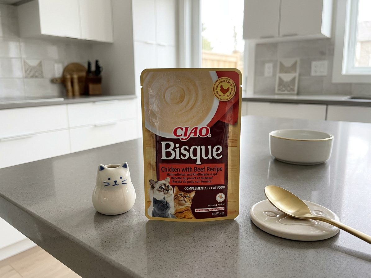 Churu Cat Bisque kapsička pro kočky – kuře a hovězí 40 g