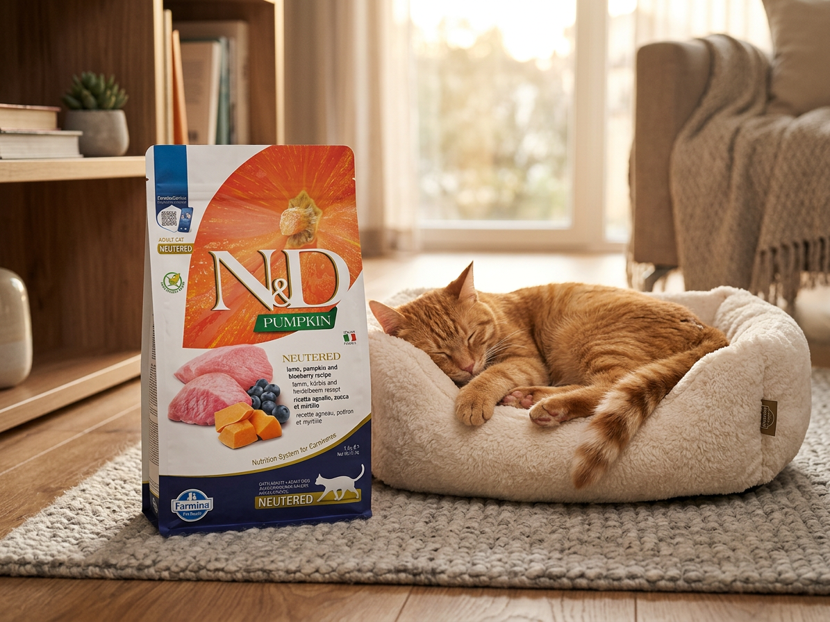 N&D Pumpkin CAT Neutered Lamb & Blueberry pro kastrované kočky 1,5 kg