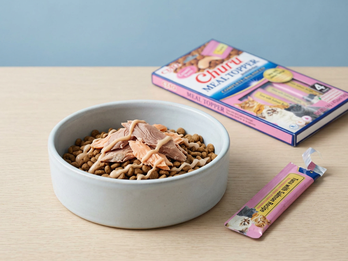 Churu Cat Meal Topper tuňák s lososem 4x14 g