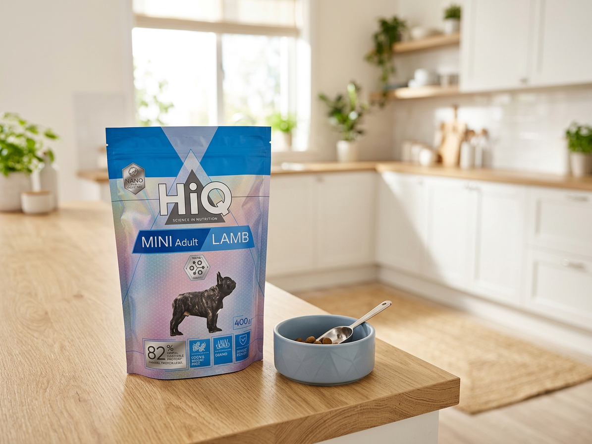 HiQ Dog Dry Adult Mini Lamb 400 g – granule s jehněčím pro malé psy