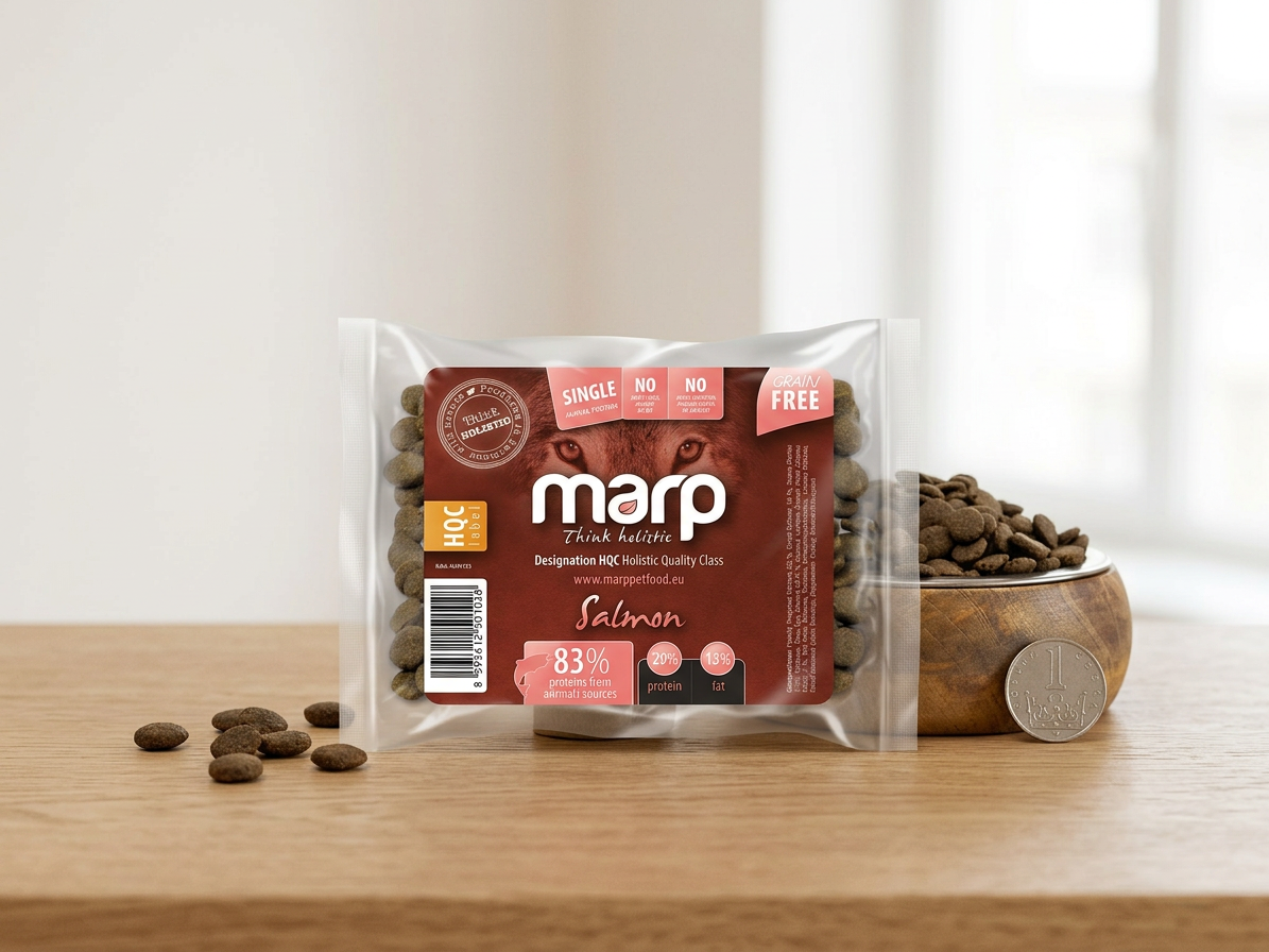 Marp Holistic Salmon lososové granule bez obilovin – vzorek 70 g