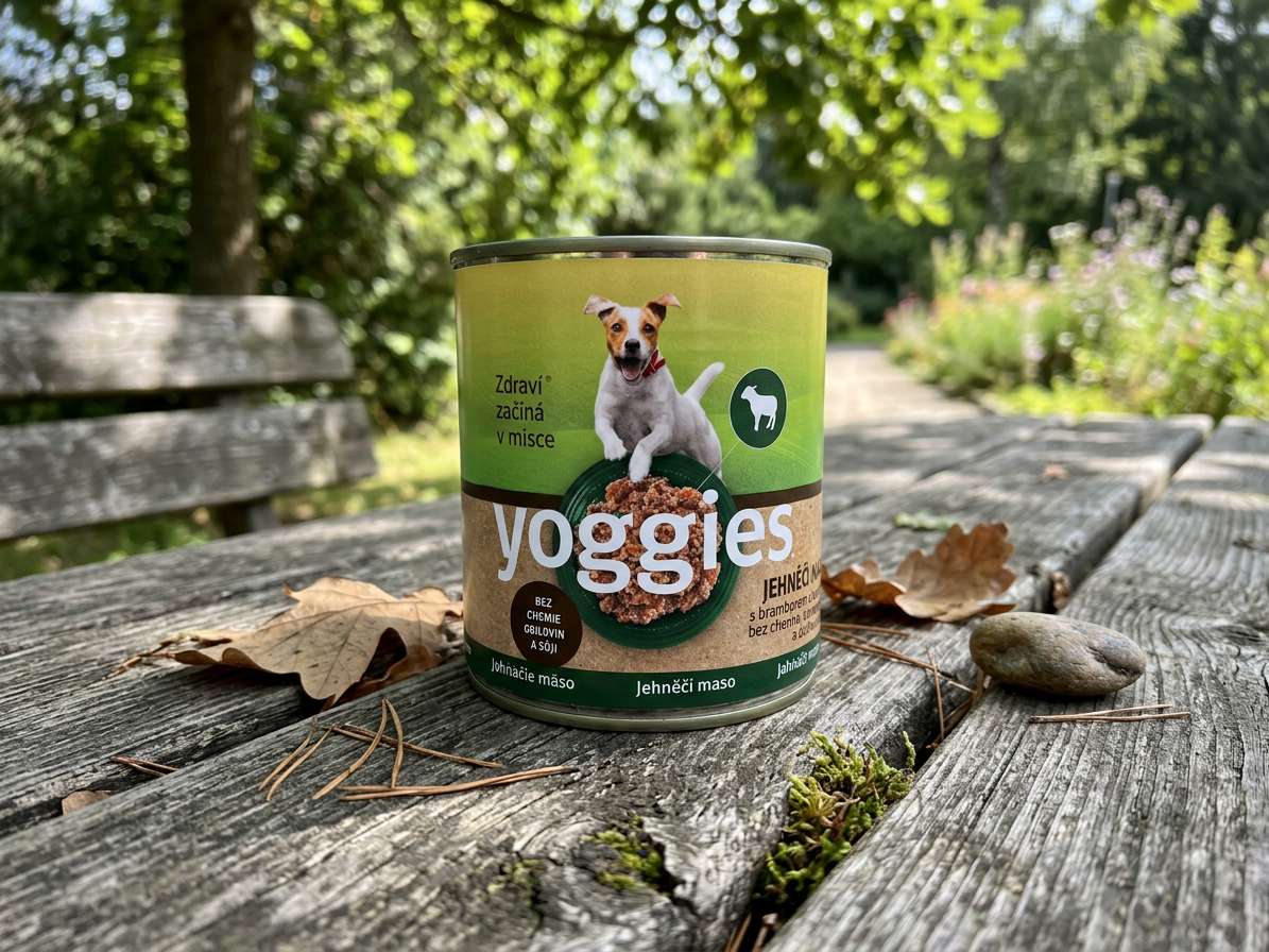 Konzerva pro psy Yoggies jehněčí s bramborem a karotkou 200g