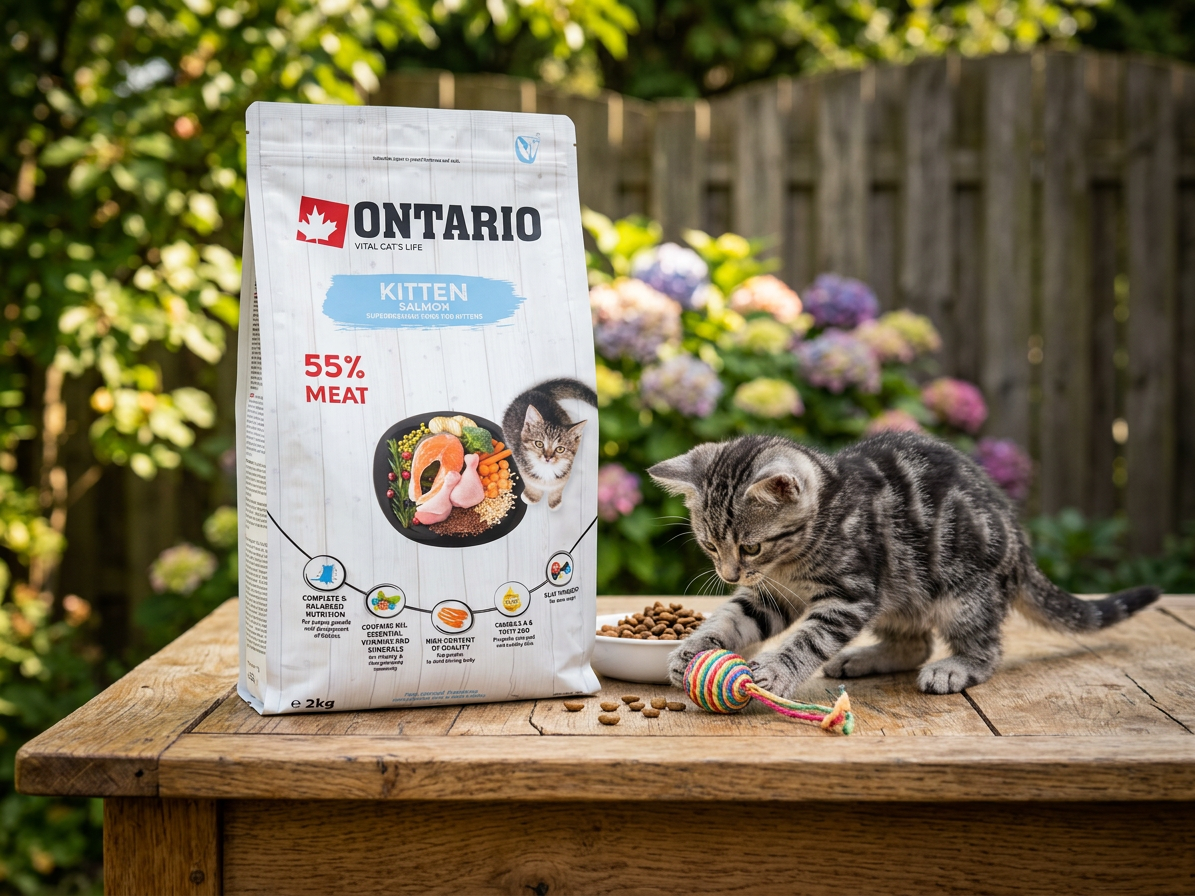 Ontario Kitten Salmon 2 kg – superprémiové krmivo pro koťata