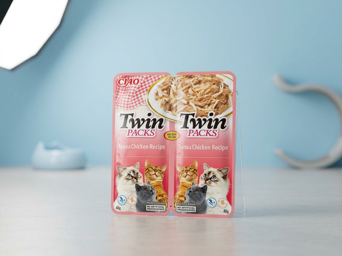 Churu Cat Twin Packs tuňák a kuře ve vývaru 80 g