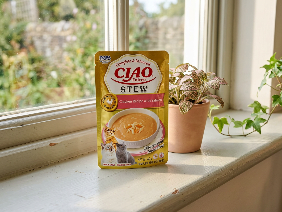 Kapsička pro kočky Churu Cat Entrée Stew Chicken Recipe with Salmon, 40 g