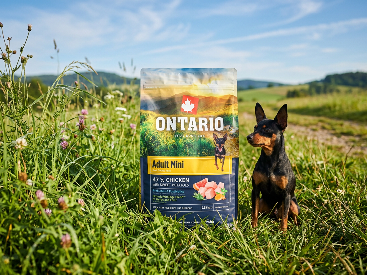 Ontario Adult Mini Chicken & Sweet Potatoes – granule pro malá plemena 2,25 kg