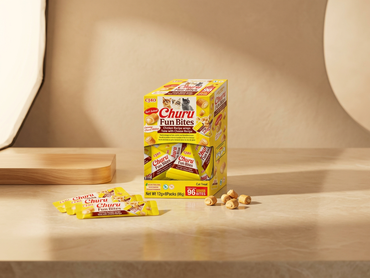 Churu Cat BOX Fun Bites Chicken wraps Tuna&Cheese8x12g