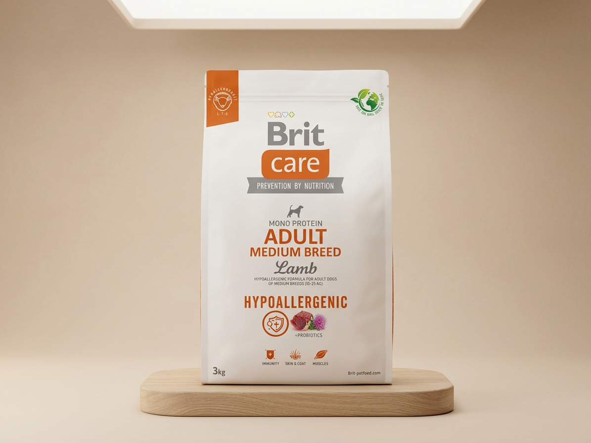 Brit Care Dog Hypoallergenic Adult Medium Breed jehněčí a rýže 3 kg