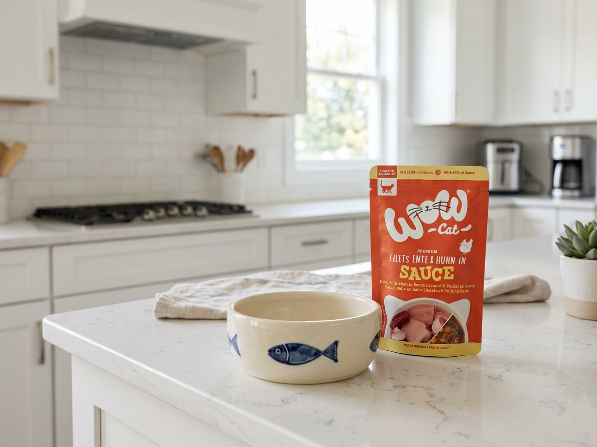 WOW Cat kapsička Sauce Kachna s kuřecím Adult 85g