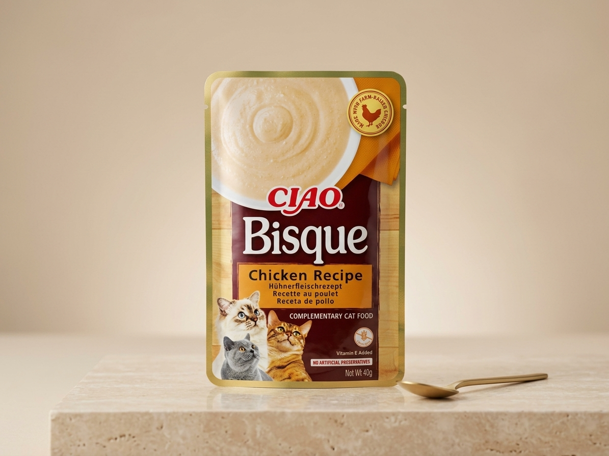 Churu Cat Bisque kuře – krémové doplňkové krmivo 40 g