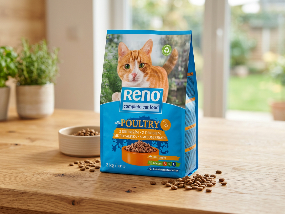 RENO Cat drůbeží – kompletní krmivo pro kočky 2 kg