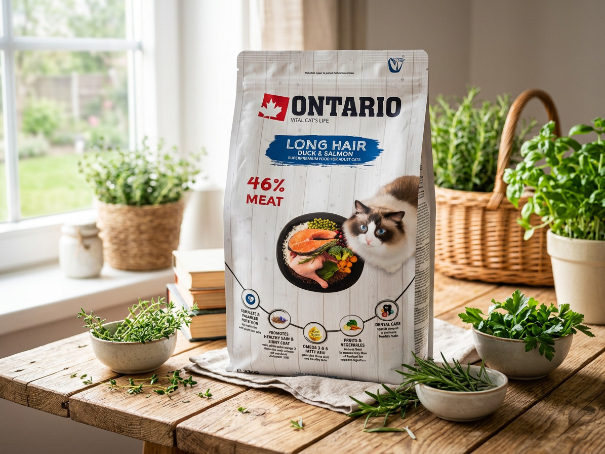 Ontario Cat Longhair 2 kg – kompletní krmivo pro dospělé kočky