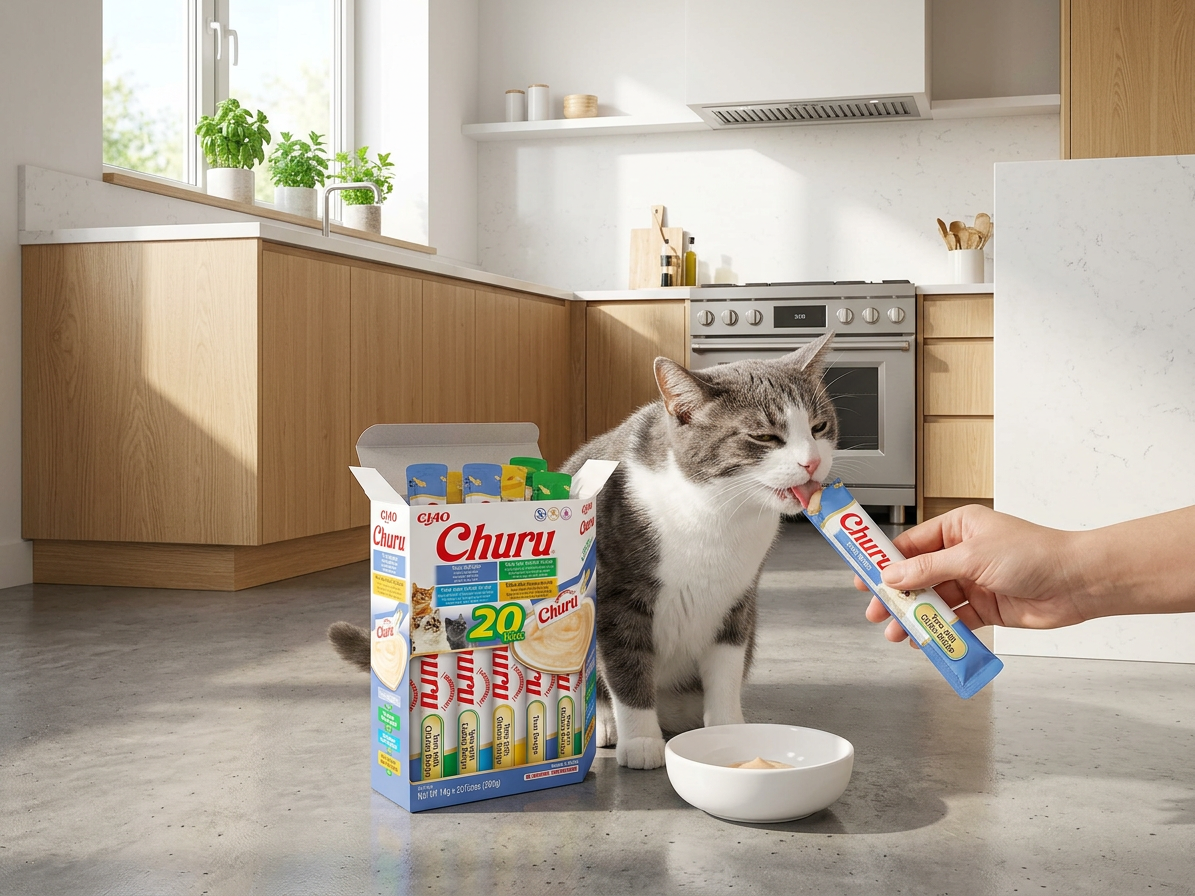 Churu cat masové pyré mix - tuňák 280g